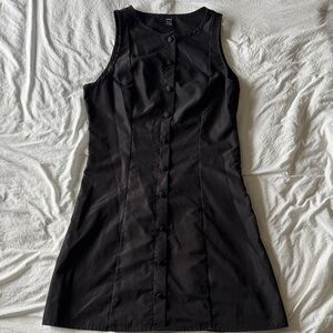 SHEIN Black Button-Front Mini Dress